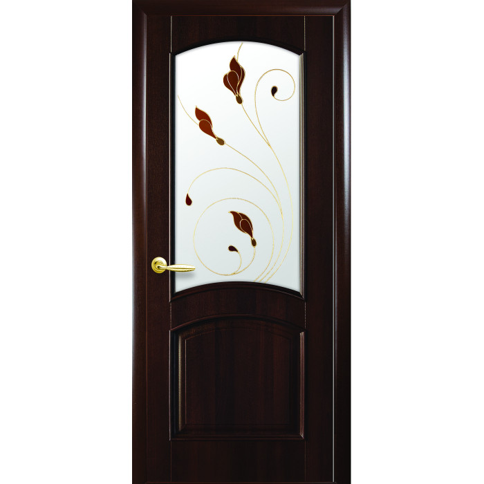 Дверное полотно ПВХ "Антре каштан" + Р4 - цена, отзывы, характеристики, фото
