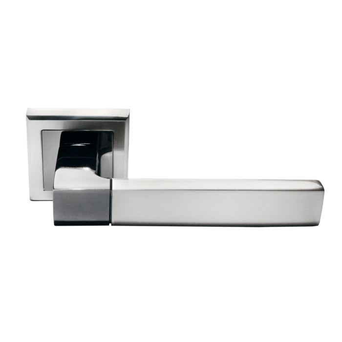 Ручка дверная  Morelli  MH- 28 SH/BN ( белый никель/черный никель) - цена, отзывы, характеристики, фото