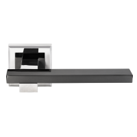 Ручка дверная  Morelli  MH- 38 SH/BN ( белый никель/черный никель)