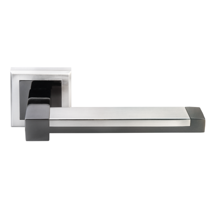 Ручка дверная  Morelli  MH- 39 SH/BN ( белый никель/черный никель) - цена, отзывы, характеристики, фото