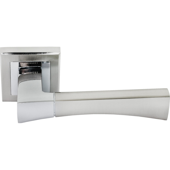 Ручка дверна  Rucetti PAR 12-S SN-CR ( білий нікель/ полирований хром) - ціна, відгуки, характеристики, фото