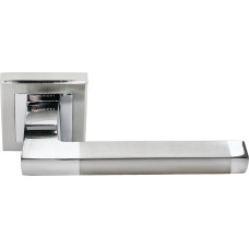 Ручка дверная  Rucetti PAR 17-S SN-CR ( белый никель/ полированный хром)
